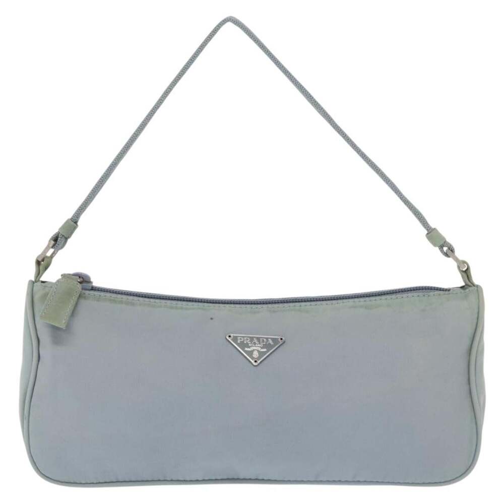 Prada Nylon Accessory Pouch Light Blue